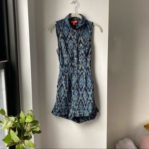 THOMAS SIRES Open Back Ikat Romper